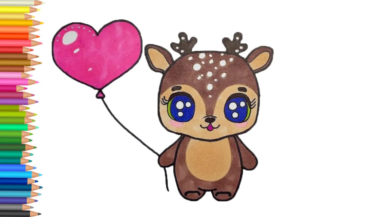 Как нарисовать Олененка/How To Draw A Deer🥰