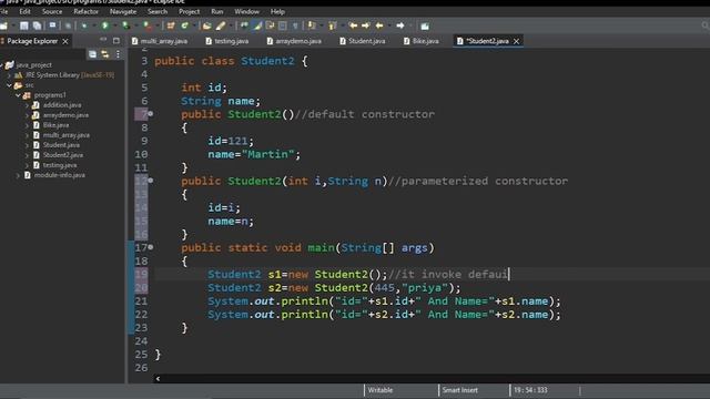 Java Program in Eclipse IDE | Day 5 | Thamizh | #Constructor #java смотреть онлайн