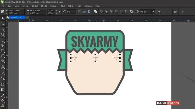 Creating an Army Label Design using Basic Shaping Skills - CorelDraw Tutorials смотреть онлайн