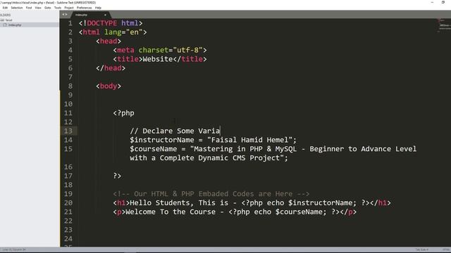 Inserting Comments In PHP смотреть онлайн