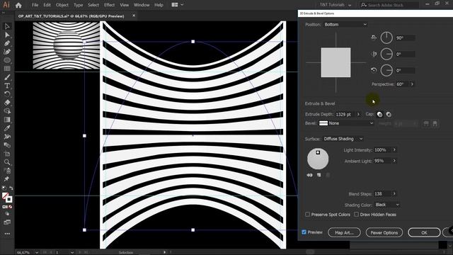 How to make Op Art | Illustrator Tutorial (3D Optical Illusion) смотреть онлайн