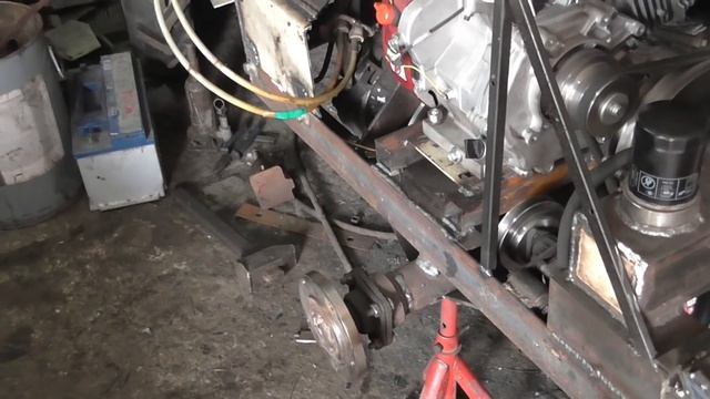 Минитрактор переломка  13 сил. #23. Испытание трансмиссии. Minitractor 13 HP Transmission Test.