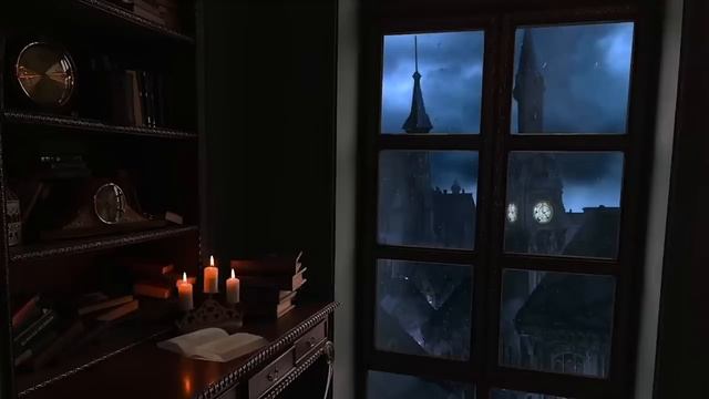 Dark Academia Music with Rain Sounds Victorian Ambience смотреть онлайн