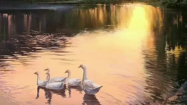 * БЕЛЫЙ ЛЕБЕДЬ НА ПРУДУ *