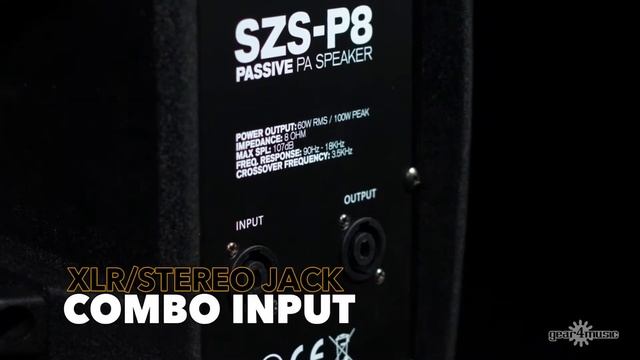 SubZero SZS-P8 8" Passive PA Speaker | Gear4music demo. смотреть онлайн