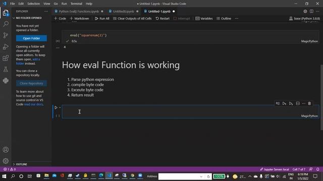 Python Tutorial | | eval() function смотреть онлайн
