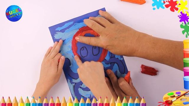 Как нарисовать осьминога пластилином / Рисование пластилином / Octopus смотреть онлайн