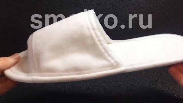 Одноразовые тапочки из махры Бизнес открытый мыс