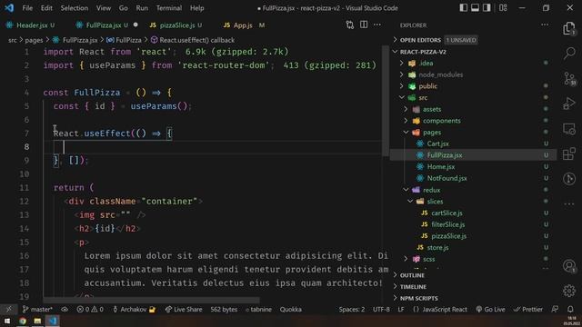 #19: ? React Pizza v2 — Разбираемся подробней с роутером (useParams, useLocation, Outlet) смотреть онлайн