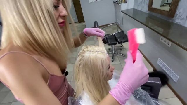 Осветление и окрашивание наращенных волос смотреть онлайн