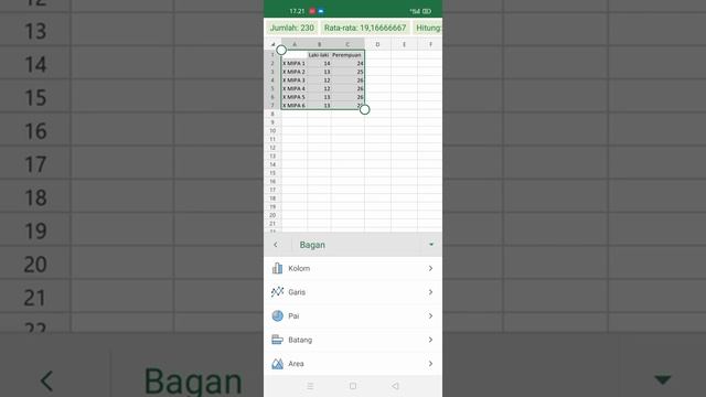 Cara membuat grafik diagram menggunakan Ms. Excel atau Ms. Word di hp Android смотреть онлайн