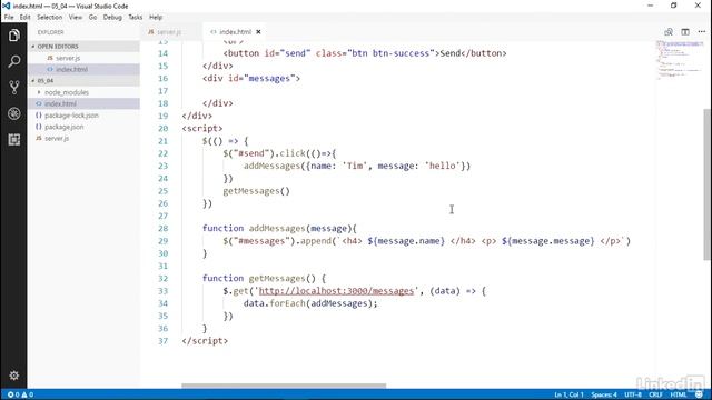 18 Node Tutorial :- Create a post messages service смотреть онлайн