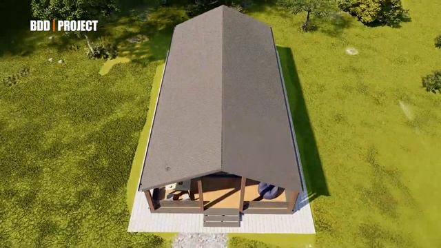 Одноэтажный дом 100 кв.м. в стиле "Барнхаус" | Дом 13,5 X 8,5 смотреть онлайн