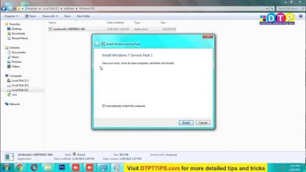 Offline Installer - Convert Windows 7 Ultimate into Service Pack 1 without Formatting /Fresh Instal
