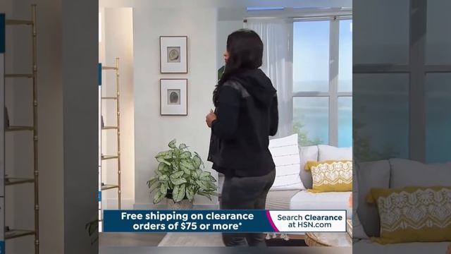 Diane Gilman Faux Leather & French Terry Hooded Jacket Fashion Clearance Styled by Dana Judge смотреть онлайн