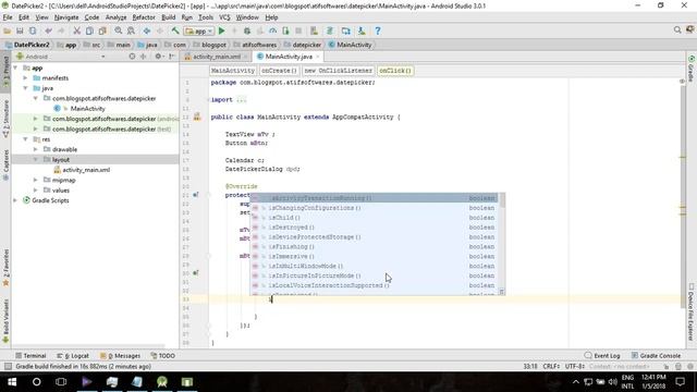DatePicker Dialog - Android Studio Tutorial смотреть онлайн