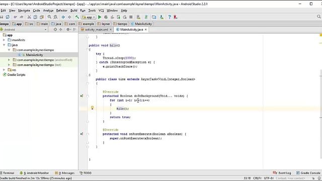 ejecutar una tarea AsyncTask cada cierto tiempo andriod studio смотреть онлайн