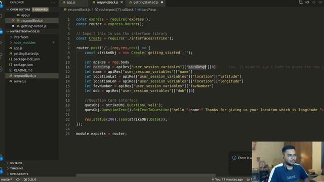 1 Create bot using Node Js SDK  Demo Bot