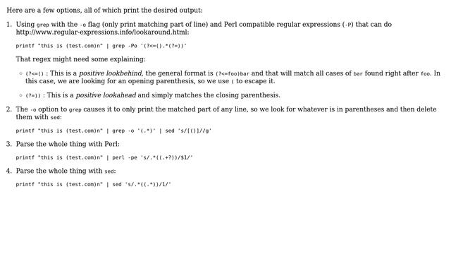 Unix & Linux: grep: regex only for match anything between parenthesis (2 Solutions!!) смотреть онлайн