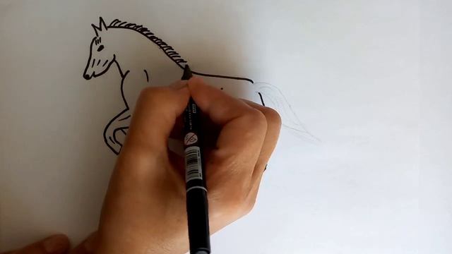 How to draw a horse. Как нарисовать лошадь. смотреть онлайн