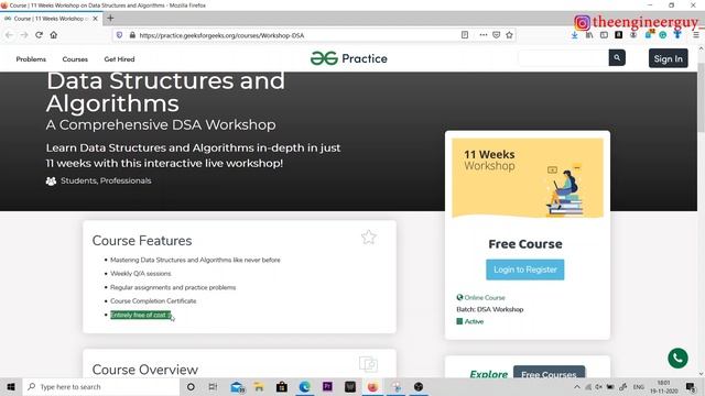 Get GeeksForGeeks Data Structures and Algorithms Course For Free | geeks for geeks DSA course Free смотреть онлайн