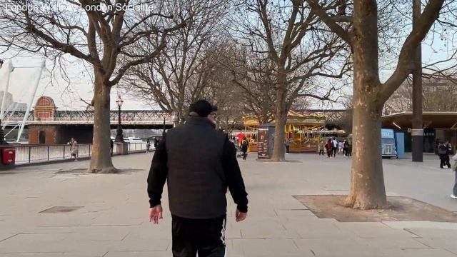 London Walk, Westminster Abbey, South Bank, Westminster Bridge, Big Ben, London Eye, Jubilee Bridge смотреть онлайн