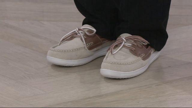 CLOUDSTEPPERS by Clarks Boat Shoes - Jocolin Vista on QVC смотреть онлайн