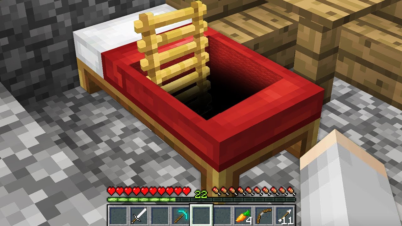 КУДА ВЕДЁТ СЕКРЕТНАЯ ЛЕСТНИЦА В КРОВАТИ Топовский Minecraft смотреть онлайн