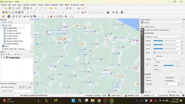 Mencari Koordinat / Coordinate di QGIS dengan Plugin Lat Lon Tools смотреть онлайн