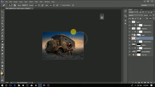 Yellow Mood Light Effect | Photoshop Manipulation Tutorial | Photoshop CC смотреть онлайн
