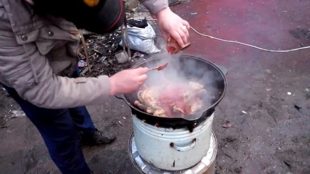 Тушеный кролик. В казане. смотреть онлайн