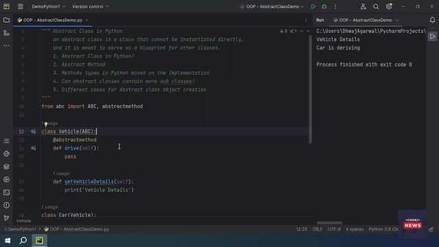 Abstract Class in Python | Abstract Method in Python | Python Abstract Classes смотреть онлайн