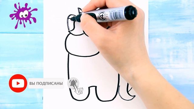 Как нарисовать Амонг Ас Единорога / Рисунок раскраска Амонг Ас / Раскрась Ка смотреть онлайн
