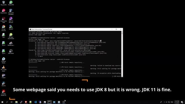 Fix flutter doctor android studio licenses (JDK11) смотреть онлайн