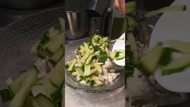 Смешала всё что было в холодильнике! Самый лёгкий и вкусный салат! смотреть онлайн
