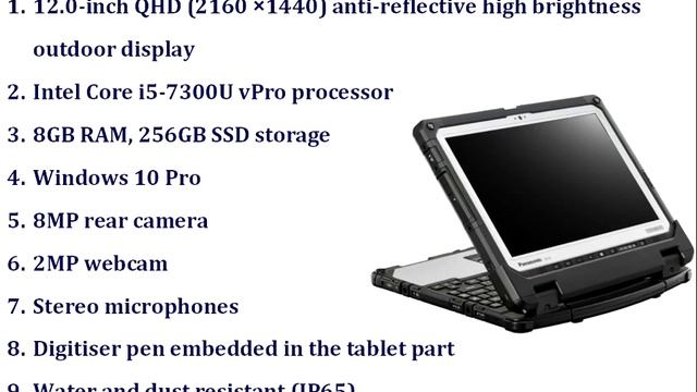 Panasonic Toughbook CF-33 Rugged Windows 10 2-in-1 Full Specification смотреть онлайн