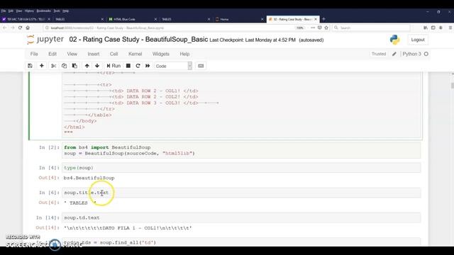 IE - Basic HTML Tables and Beautiful soup смотреть онлайн