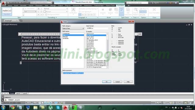 AutoCAD Básico - 196 - MTEXT (Gerando textos automatizados com Fields) смотреть онлайн
