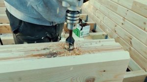 Сборка дома из клееного бруса