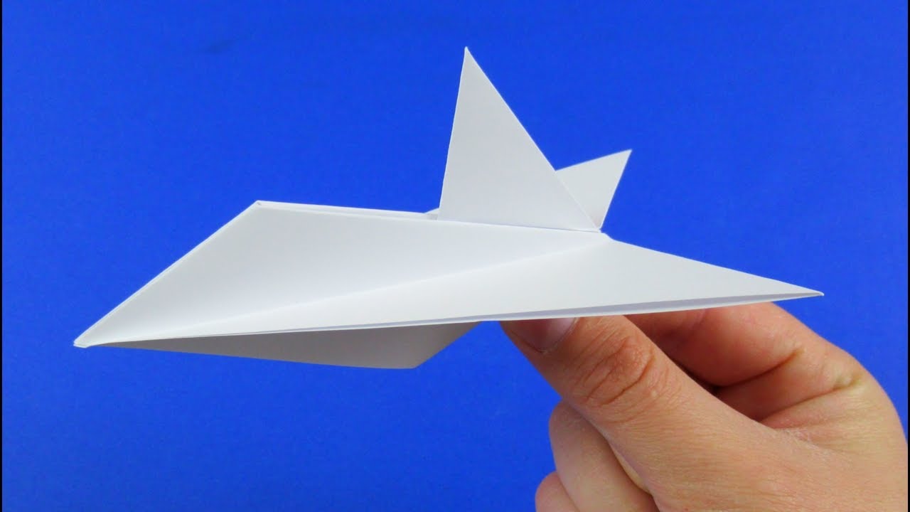 How to make a paper airplane - Paper Jet fighter EASY смотреть онлайн