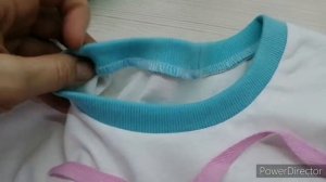 Обработка горловины футболки киперной лентой