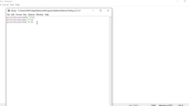 format( ) function Example in Python смотреть онлайн