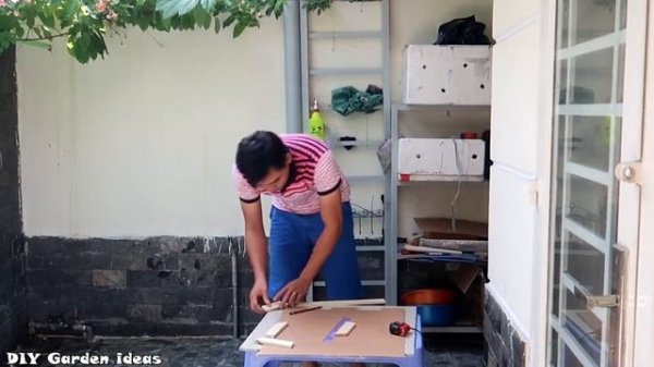 Amazing Ideas, Recycling Plastic barrel and wooden planks into Beautiful Flower Pot