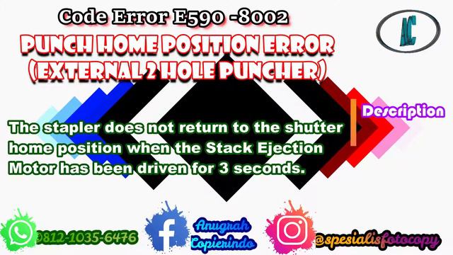 Code Error IR Advance Part 75 ( Code : E590 -8002, E591 -8001, E591 -8002 )