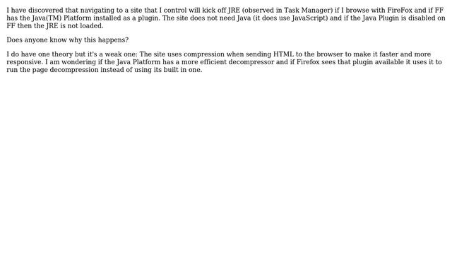 Why does Firefox kick off the Java Runtime Environment for some web sites? смотреть онлайн