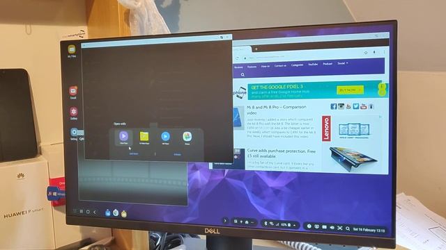 Dell 22" USB Type C Monitor, with a Samsung Galaxy S9+ and DEX. смотреть онлайн