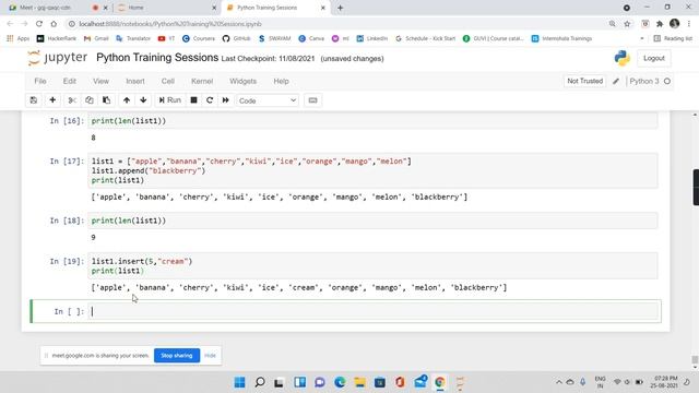Python Training Program Session 12 || Advanced Built-in Data Types || Python Collections - List смотреть онлайн