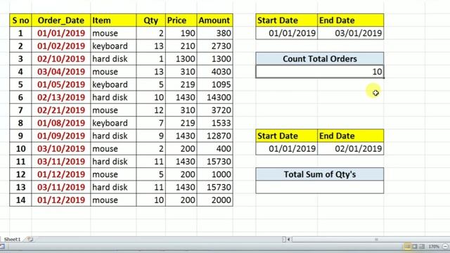 How To Sum and Count Between Two Dates In Excel | Sumifs and Countifs Function In Excel | Hindi смотреть онлайн