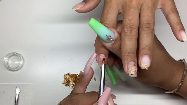 Hard/Builder Gel Nails Tutorial | Custom White Hard Gel Color Mix | Gold Accent Nails смотреть онлайн