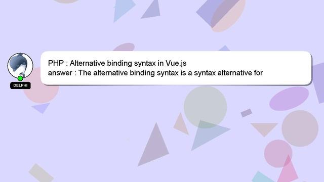 PHP : Alternative binding syntax in Vue.js смотреть онлайн
